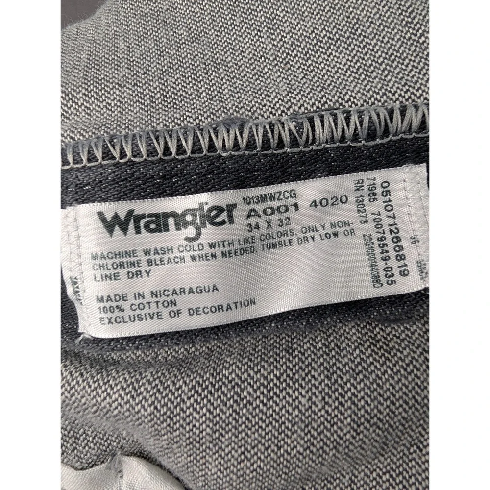 Wrangler‎ Mens 1013MWZCG Cowboy Cut Regular Fit Jeans Gray 34x32